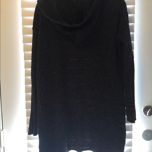 Long gray cardigan with hood. - Picture 4 of 5